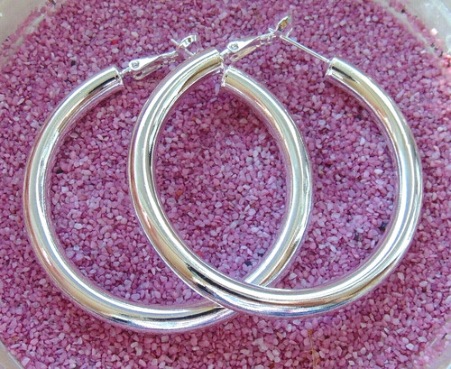925 silber xxl creolen - creolen, mm