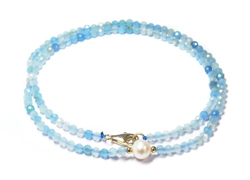 Aquamarin kette - aquamarin, in