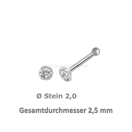 Nasenpiercing 925 silber - 925, 2,0