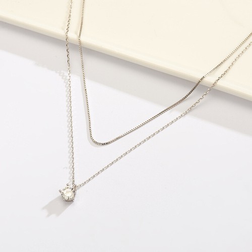 Damen doppel halskette rund - damen,