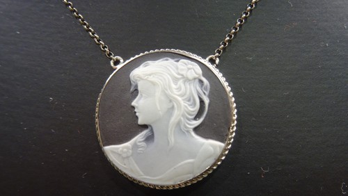 Collier mit gemme frauenmotiv - collier,